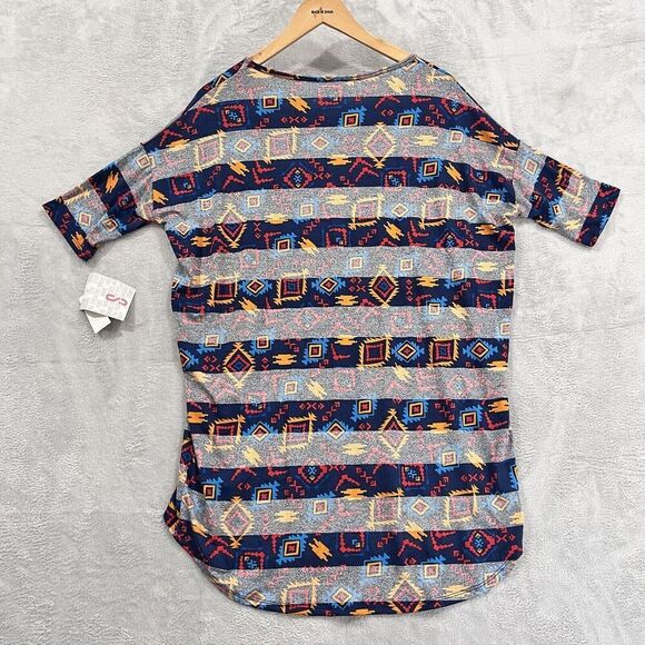 LULAROE T Shirt Sz S Perfect Tee Geometric‎ Short Sleeve NWT Top - Picture 2 of 8